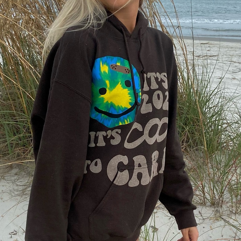 LONELY GHOST it’s 2021 it’s cool to care hoodie